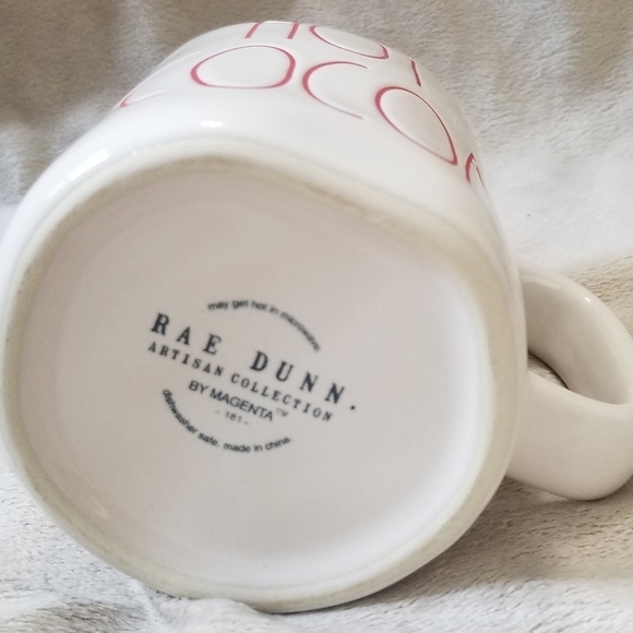 Rae Dunn Hot Cocoa Christmas Holiday Coffee Mug. White w/ Red Letters. - Picture 4 of 4